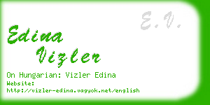 edina vizler business card